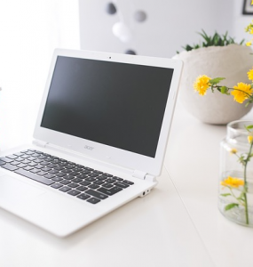 Laptop on the table
