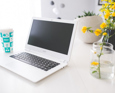Laptop on the table