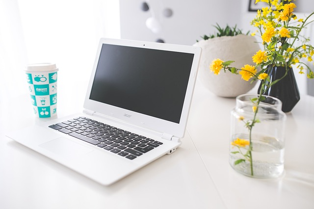 Laptop on the table