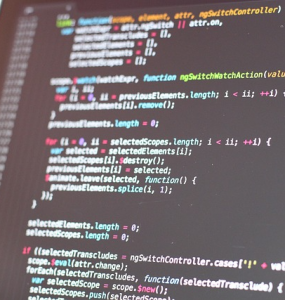 Massive code on laptop