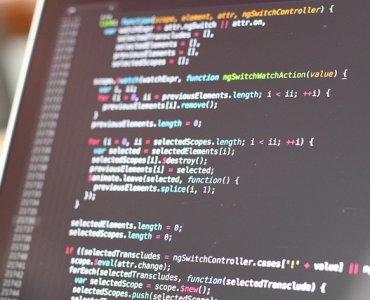 Massive code on laptop