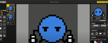 graphic editor with a ready-made sprite