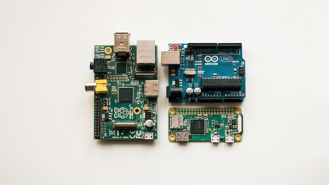 raspberry pi model b, raspberry pi zero w and Arduino uno development boards