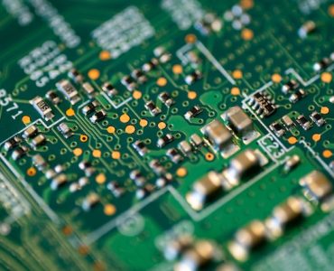 Old Motherboard on Macro Photo