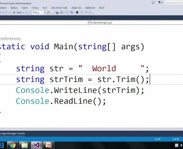 Trim method in C#
