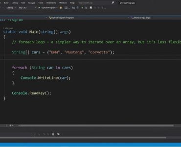 C# foreach loop tutorial example