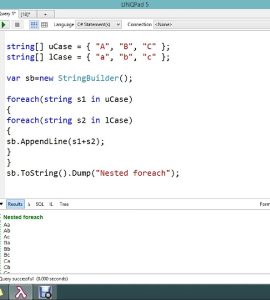 c# linq foreach