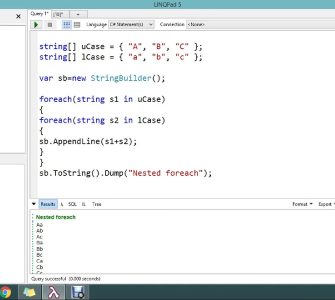 c# linq foreach