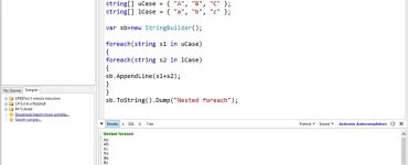 c# linq foreach