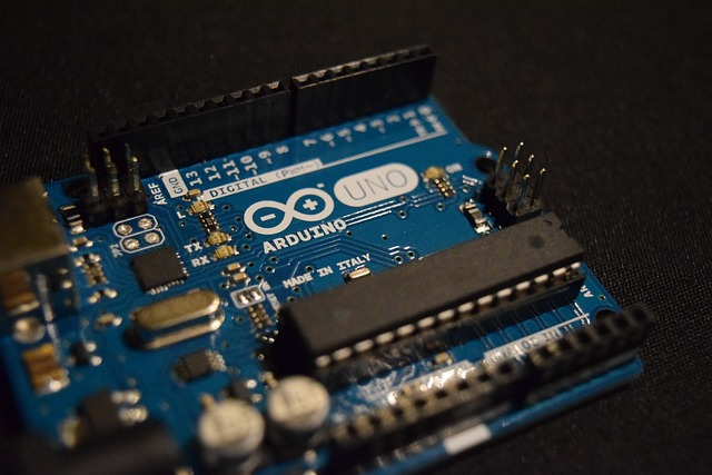 Arduino board on table