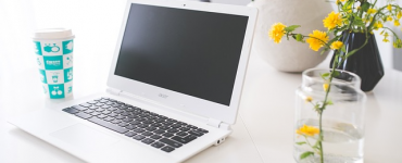 Laptop on the table