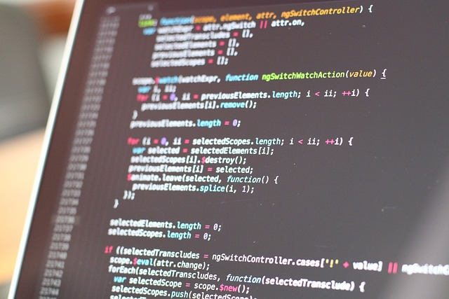 Massive code on laptop
