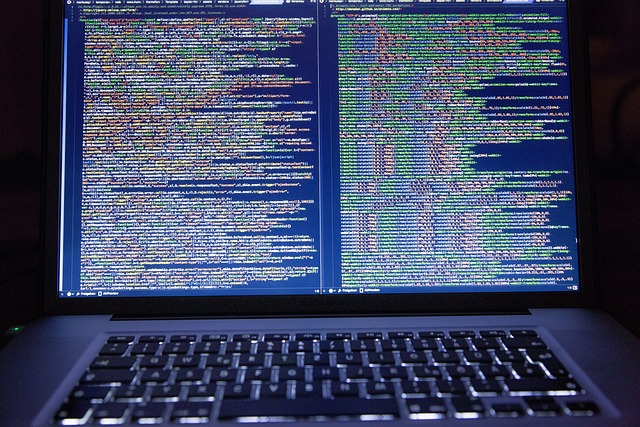 Laptop with the code and script