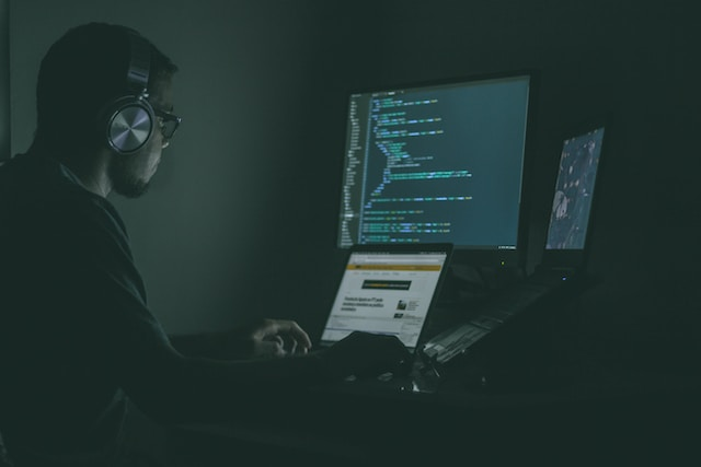 Coding C# in the night