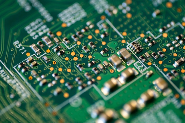 Macro of a Intel Motherboard