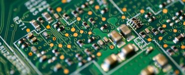Old Motherboard on Macro Photo