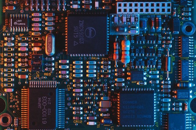 Motherboard on the table